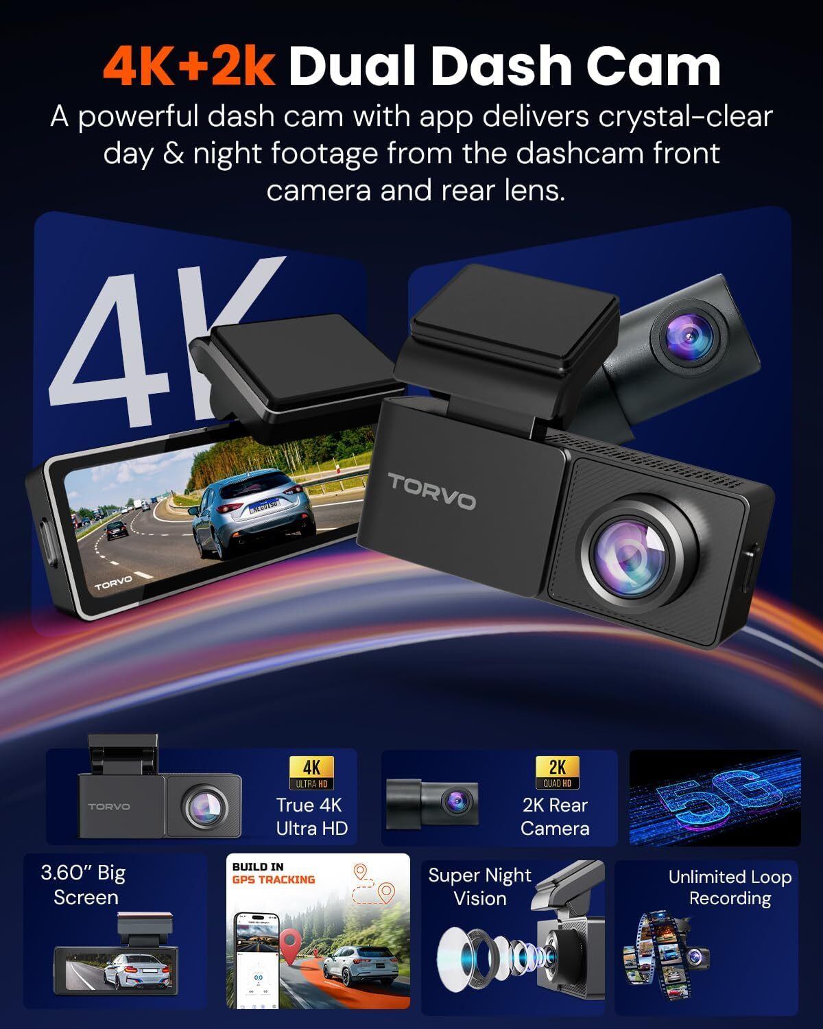 TORVO TD3 Dash Cam