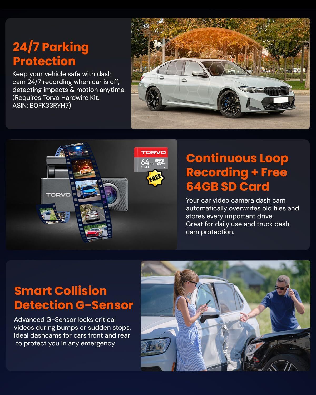TORVO TD3 Dash Cam