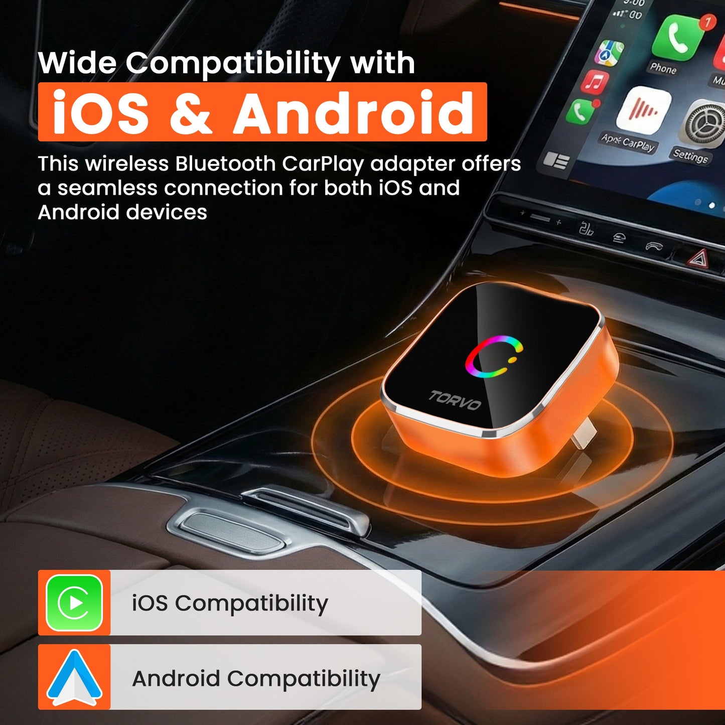 TORVO Mini CarPlay and Android Auto