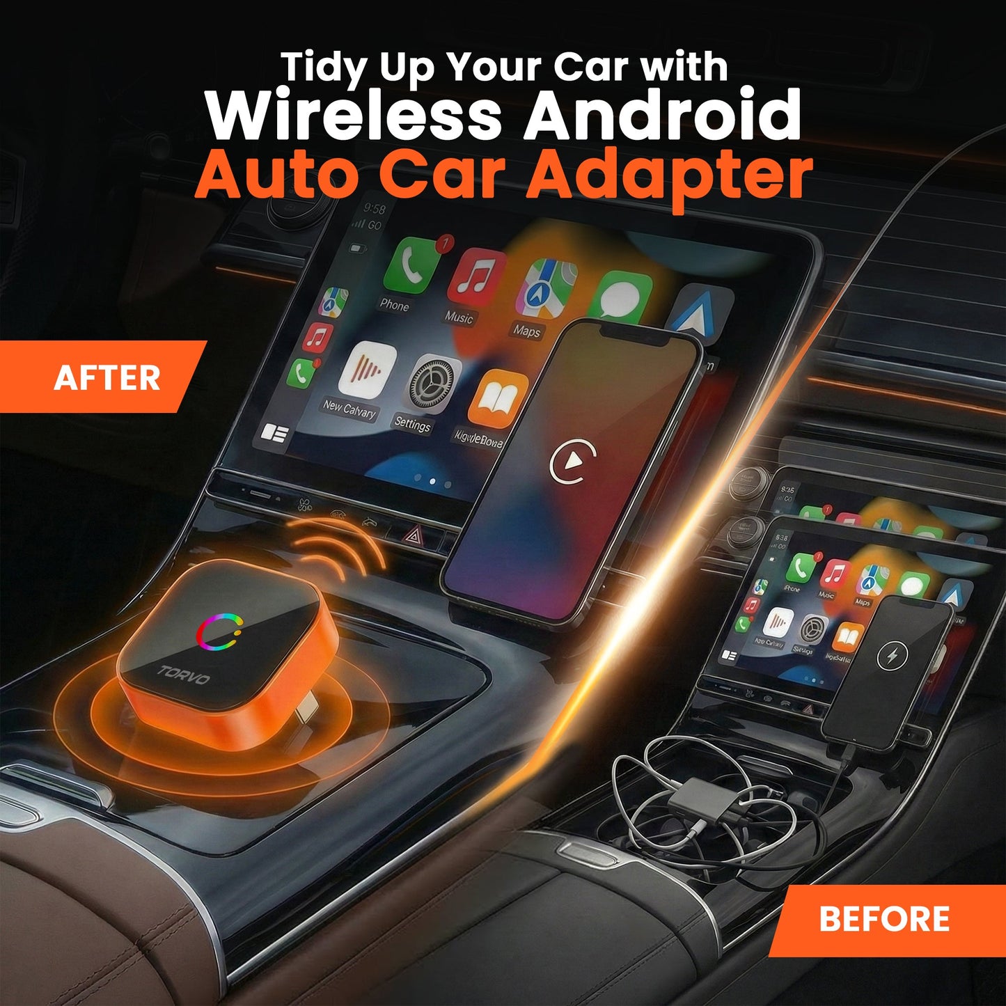 TORVO Mini CarPlay and Android Auto